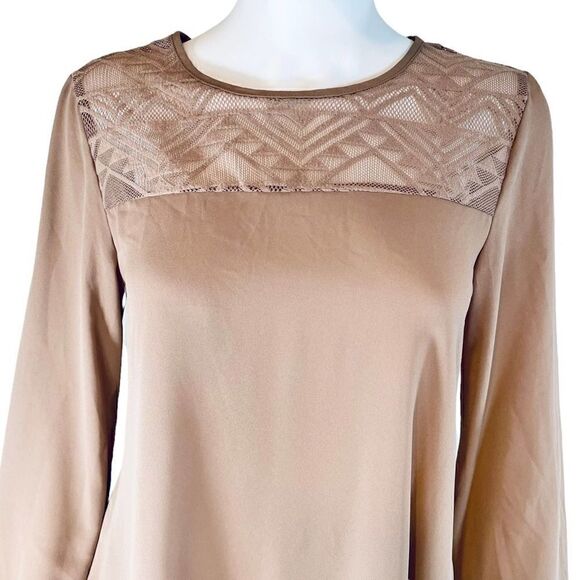 Meraki Long Balloon Sleeve Blouse Brown - Picture 2 of 11